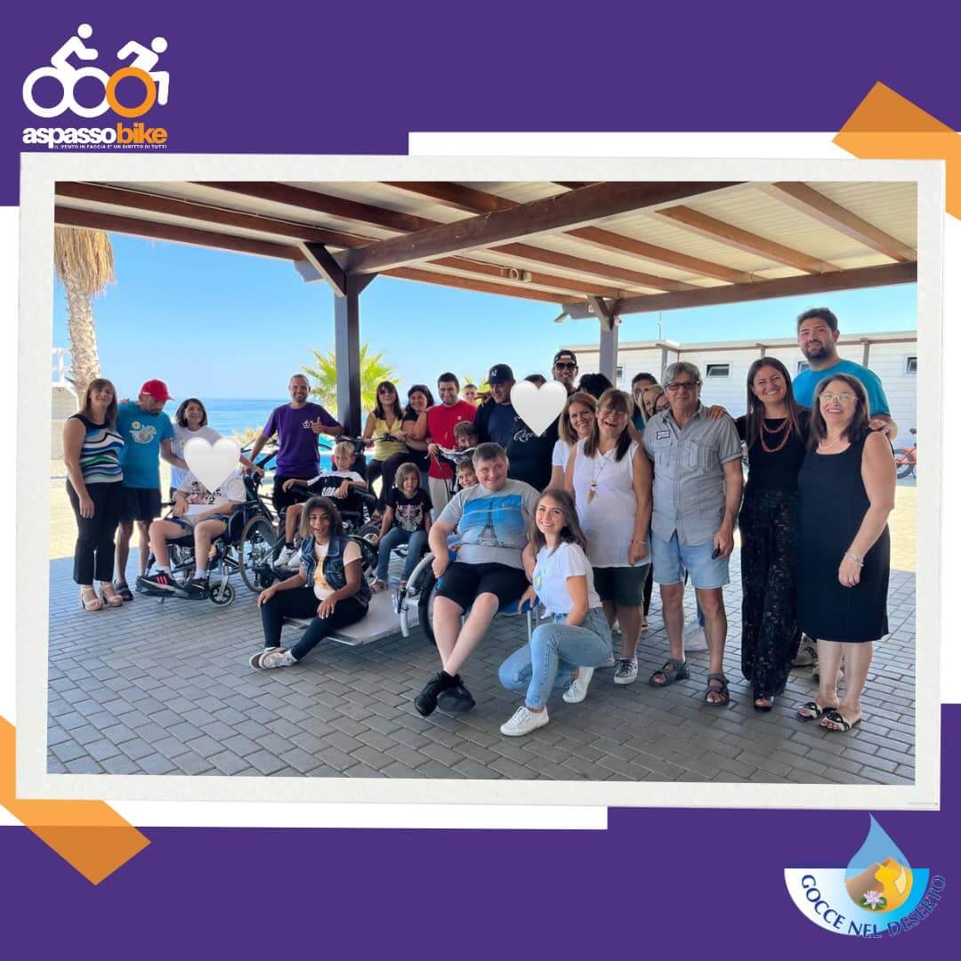 Il Progetto Sociale ASPASSOBIKE fa tappa a Corigliano-Rossano e regala una giornata in bici ai ragazzi e alle ragazze di Gocce nel Deserto - gocce nel deserto